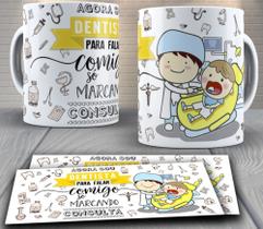 Caneca de porcelana personalizada - com a Profissão Dentista