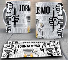 Caneca de porcelana personalizada - com a Profissão Jornalista