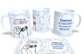 Caneca de Porcelana Personalizada Estampa Professor Varias Materias