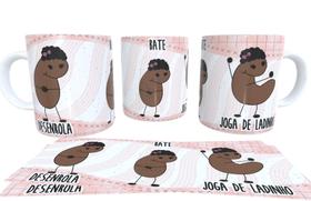 Caneca de Porcelana Personalizada Flork Desenrola Bate Joga de Ladinho