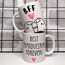 Caneca de porcelana personalizada FLORK engraçada para amiga - Best Fofoqueiras Forever