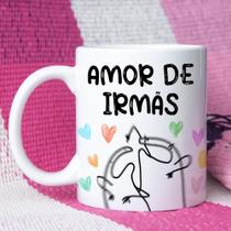 Caneca de porcelana personalizada FLORK engraçada para irmã - Amor de irmãs