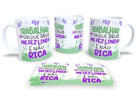 Caneca de Porcelana Personalizada Flork Engraçadas, Divertidas e Deboche Pack3