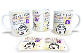 Caneca de Porcelana Personalizada Flork Engraçadas, Divertidas e Deboche Pack3