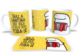 Caneca de Porcelana Personalizada Flork Frases Engraçadas, Divertidas e Deboche P14