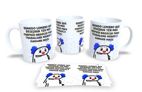 Caneca de Porcelana Personalizada Flork Frases Engraçadas, Divertidas e Deboche Pack7