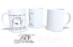 Caneca de Porcelana Personalizada Flork Frases Engraçadas, Divertidas Pack4