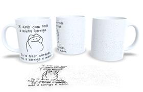 Caneca de Porcelana Personalizada Flork Frases Engraçadas, Divertidas Pack4