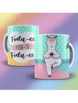 Caneca de Porcelana Personalizada Lhama Indo para bem longe dessa merda 325ml