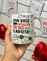 Caneca de Porcelana Personalizada Namorados - Por Você Meu Coração Capota