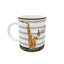 Caneca de Porcelana Personalizada - Saxofonista - Point Das Canecas