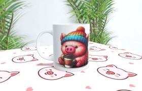 Caneca de Porcelana Pig Porco 325ml Caneca de Porcelana Pig Porco 325ml