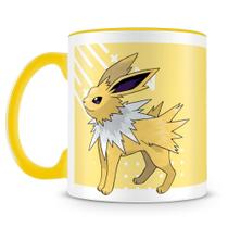 Caneca de Porcelana Pokémon Jolteon com Alça Amarela Caneca de Porcelana Pokémon Jolteon com Alça Amarela