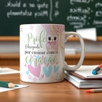 Caneca de Porcelana Presente Professora Caneca de Porcelana Presente Professora