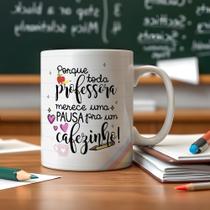 Caneca de Porcelana Presente Professora Caneca de Porcelana Presente Professora