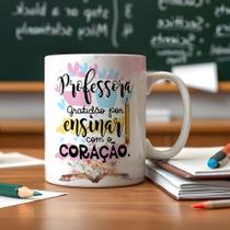 Caneca de Porcelana Presente Professora Caneca de Porcelana Presente Professora