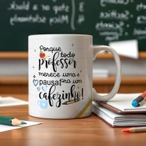 Caneca de Porcelana Presente Professora Caneca de Porcelana Presente Professora
