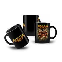 Caneca de Porcelana Preta Banda Angra Metal Brasileiro André Caneca de Porcelana Preta Banda Angra Metal Brasileiro André