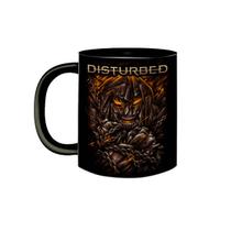 Caneca de Porcelana Preta Banda Disturbed Heavy Metal 2000