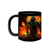 Caneca de Porcelana Preta Banda Disturbed Indestructible Caneca de Porcelana Preta Banda Disturbed Indestructible