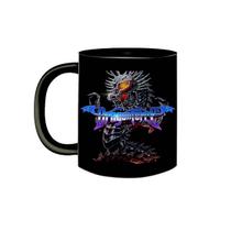 Caneca de Porcelana Preta Banda DragonForce Iron Dragon Rock