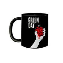 Caneca de Porcelana Preta Banda Green Day Punk Rock Anos 90 - VilelaGG