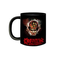 Caneca de Porcelana Preta Banda Kreator Trash Metal Anos 80