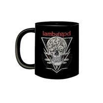 Caneca de Porcelana Preta Banda Lamb of God Groove Metal