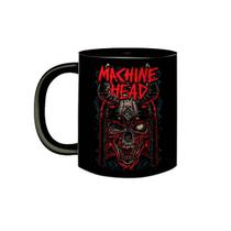 Caneca de Porcelana Preta Banda Machine Head Metal Aanos 90 Caneca de Porcelana Preta Banda Machine Head Metal Aanos 90