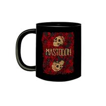 Caneca de Porcelana Preta Banda Mastodon Skulls Rock Metal Caneca de Porcelana Preta Banda Mastodon Skulls Rock Metal