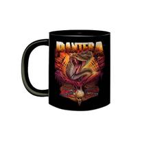 Caneca de Porcelana Preta Banda Pantera Serpent Poster Cobra