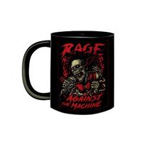 Caneca de Porcelana Preta Banda Rage Against The Machine