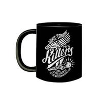 Caneca de Porcelana Preta Banda The Killers Rock Anos 2000