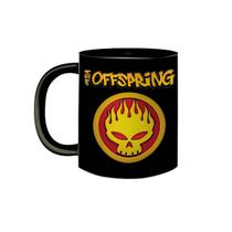 Caneca de Porcelana Preta Banda The Offspring Simbolo Rock