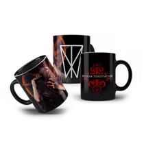 Caneca de Porcelana Preta Banda Within Temptation Bleed Out Caneca de Porcelana Preta Banda Within Temptation Bleed Out