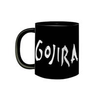 Caneca de Porcelana Preta Gojira Banda Heavy Metal Rock