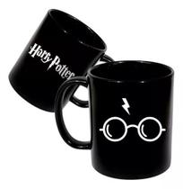 Caneca de Porcelana Preta Harry Potter - Xícara para Café