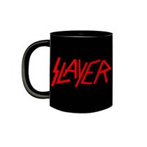 Caneca de Porcelana Preta Slayer Heavy Metal Rock Pesado