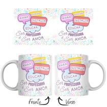 Caneca de Porcelana Professora Professor Presente Criativo