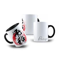 Caneca de Porcelana Pureza Kanji Japonês Símbolo 325mL