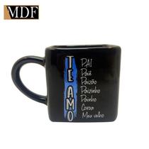 Caneca de Porcelana Quadrada Frase Te Amo Pai 330ml Caneca de Porcelana Quadrada Frase Te Amo Pai 330ml