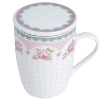 Caneca De Porcelana Resistente Lyor Com Tampa e Infusor Para Chá