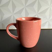 Caneca de porcelana rosa 250ml individual para café cappuccino chá leite xícara vidro