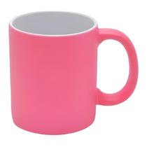 Caneca De Porcelana Rosa Pink Fosco Veludo P Chá Café 350ml Caneca De Porcelana Rosa Pink Fosco Veludo P Chá Café 350ml