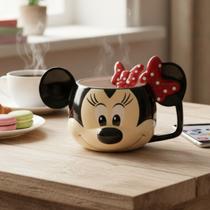 Caneca De Porcelana Rosto Minnie 3D 280ml