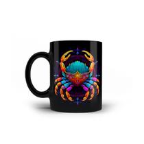 Caneca de Porcelana Signos do Zodíaco Animal Câncer 325mL Caneca de Porcelana Signos do Zodíaco Animal Câncer 325mL