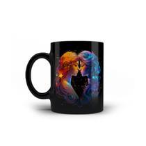 Caneca de Porcelana Signos do Zodíaco Símbolo Gêmeos 325mL Caneca de Porcelana Signos do Zodíaco Símbolo Gêmeos 325mL