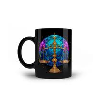 Caneca de Porcelana Signos do Zodíaco Símbolo Libra 325mL