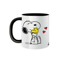 Caneca de Porcelana Snoopy e Woodstock Turma Charlie Brown - VilelaGG