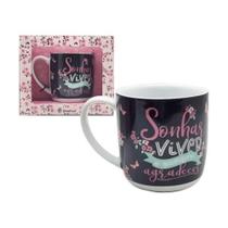 Caneca de Porcelana - Sonhar Viver - Brasfoot Caneca de Porcelana - Sonhar Viver - Brasfoot